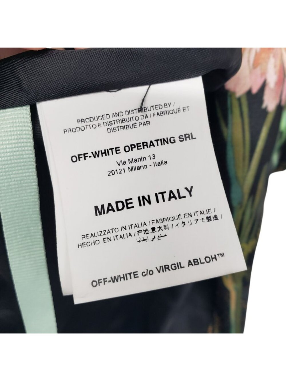 Off-White $2625 Black Floral Belted Smoking Jacket Maximalism Robe Virgil Abloh - Picture 4 of 16